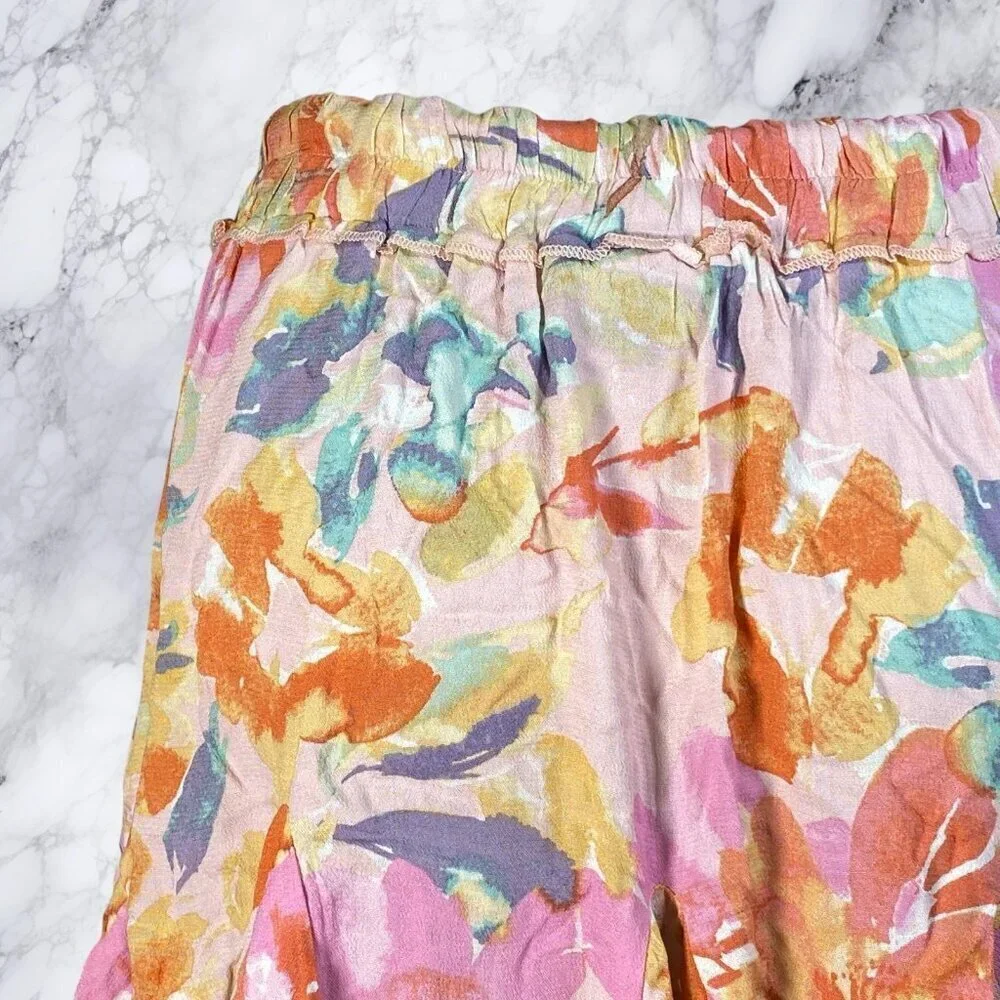 Vici Floral Flutter Watercolor Skirt